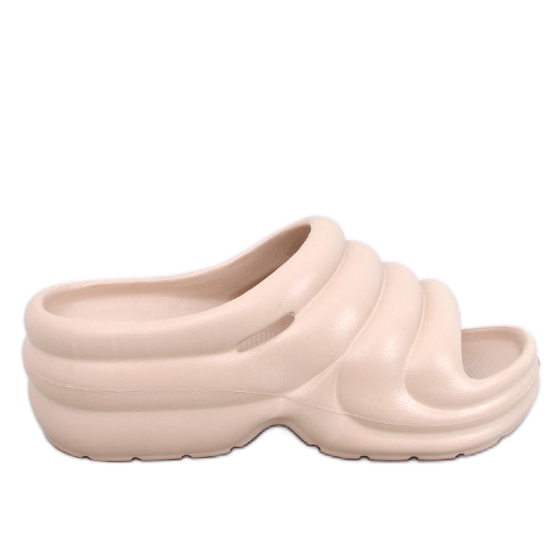 Brassie DK.BEIGE vaahtovarvastossut alustalla - tumma beige