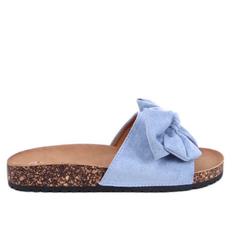 Keitas Blue korkkitossut rusetilla sininen