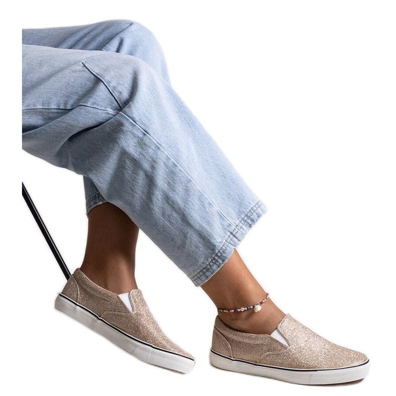 Kullankiiltävät Lublubah lenkkarit kultainen