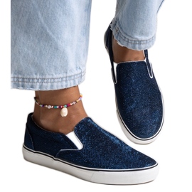 Tummansiniset kiiltävät lenkkarit Lublubahilta sininen