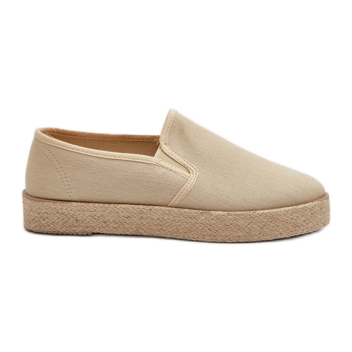 News Naisten espadrillit beige-alustalla Naloenma