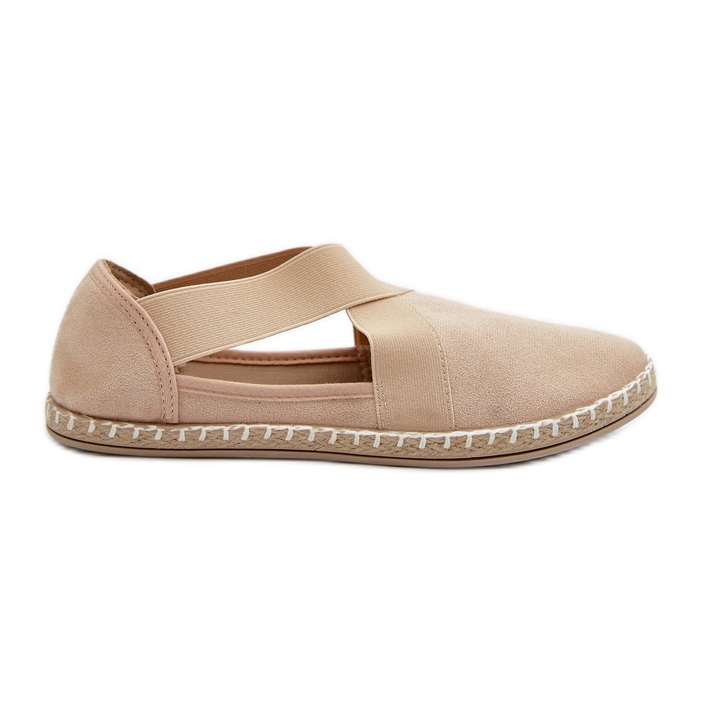 Naisten Eco Suede Beige Espadrilles Joustavat olkaimet Phaedrana