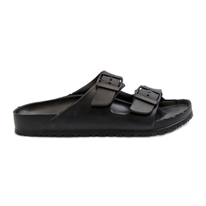 Miesten kevyet vaahtovarvastossut soljilla, musta Avatara