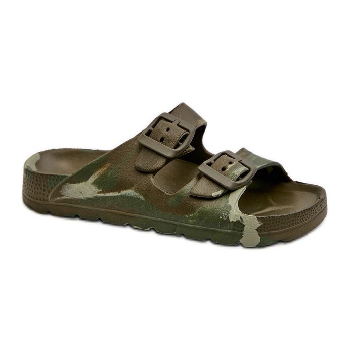 Kevyet poikien vaahtovarvastossut soljilla, tummanvihreä, Adirnaca