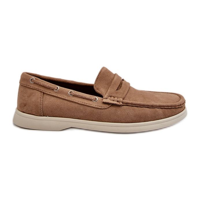 Miesten Eco Moccasins Beige Rivanell