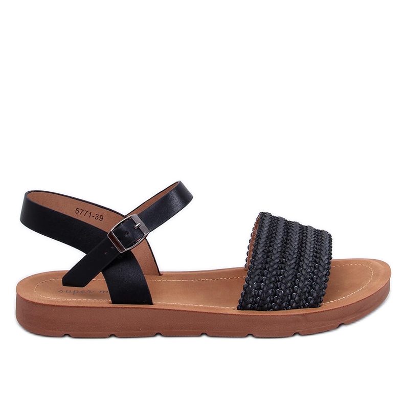 Salinon Mustat boho-tyyliset sandaalit