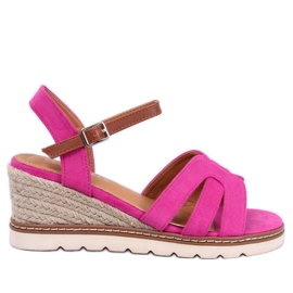 Rosco Fuchsia espadrille-kiila sandaalit vaaleanpunainen Rosco Fuchsia espadrille-kiila sandaalit vaaleanpunainen