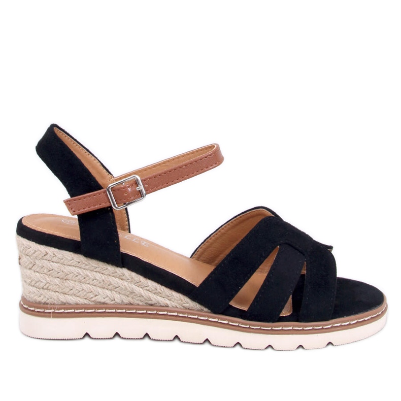 Rosco Black wedge espadrill sandaalit musta