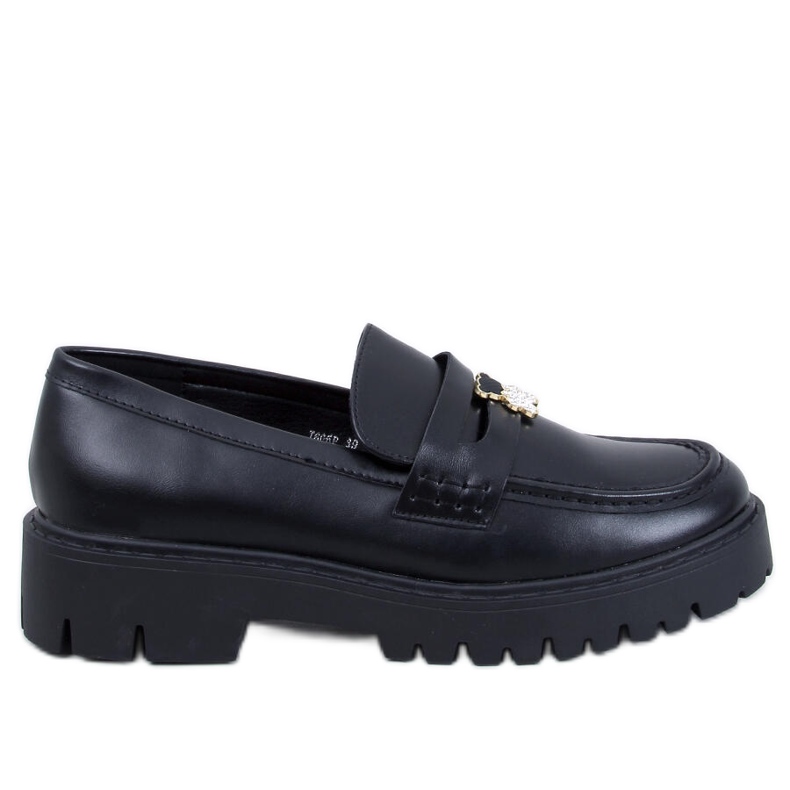 Rimet Black platform mokasiinit musta
