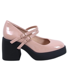 Lorai Khaki leveäkorkoiset pumput beige