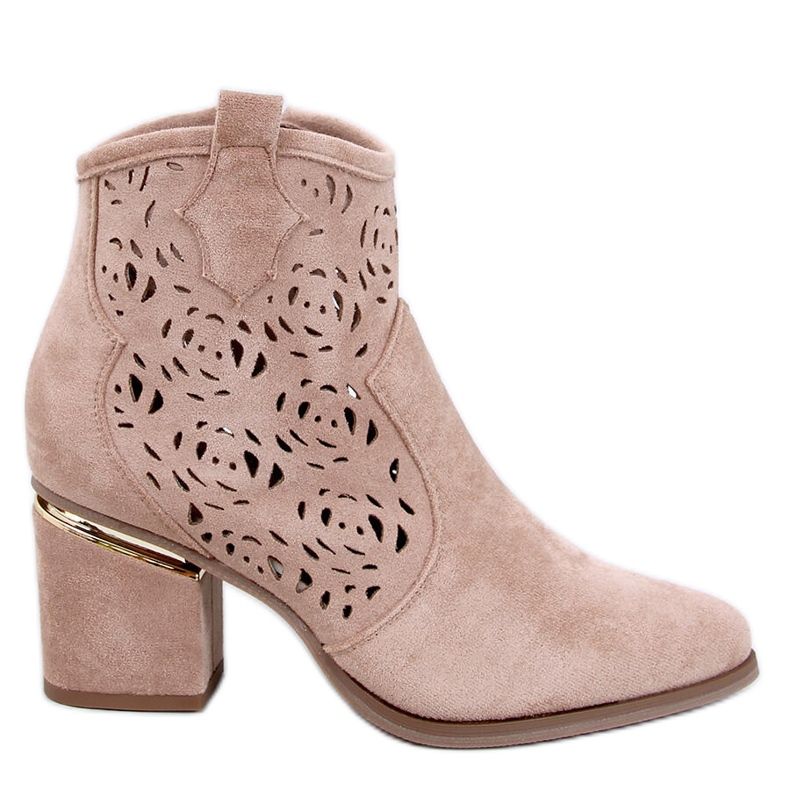 Donovan Khaki harjakattoiset korkeakorkoiset nilkkurit beige