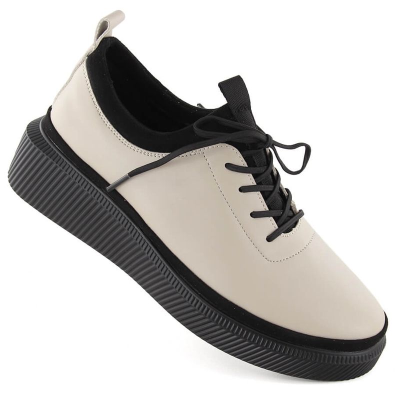 Naisten beigenväriset nahkaiset slip-on kengät T.Sokolski J23-705