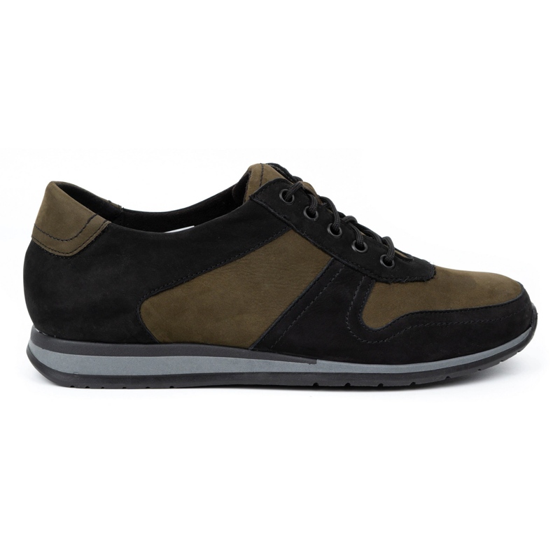 WASAK Miesten nahkaiset tennarit 0234W, musta ja vihreä