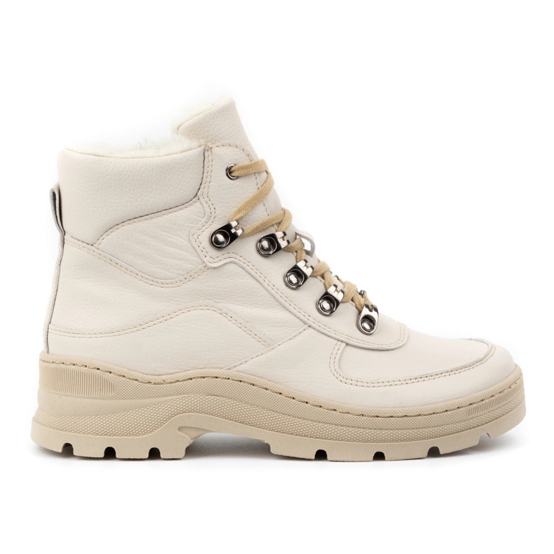 Olivier Naisten eristetty nahkaiset talvisaappaat 1050, beige