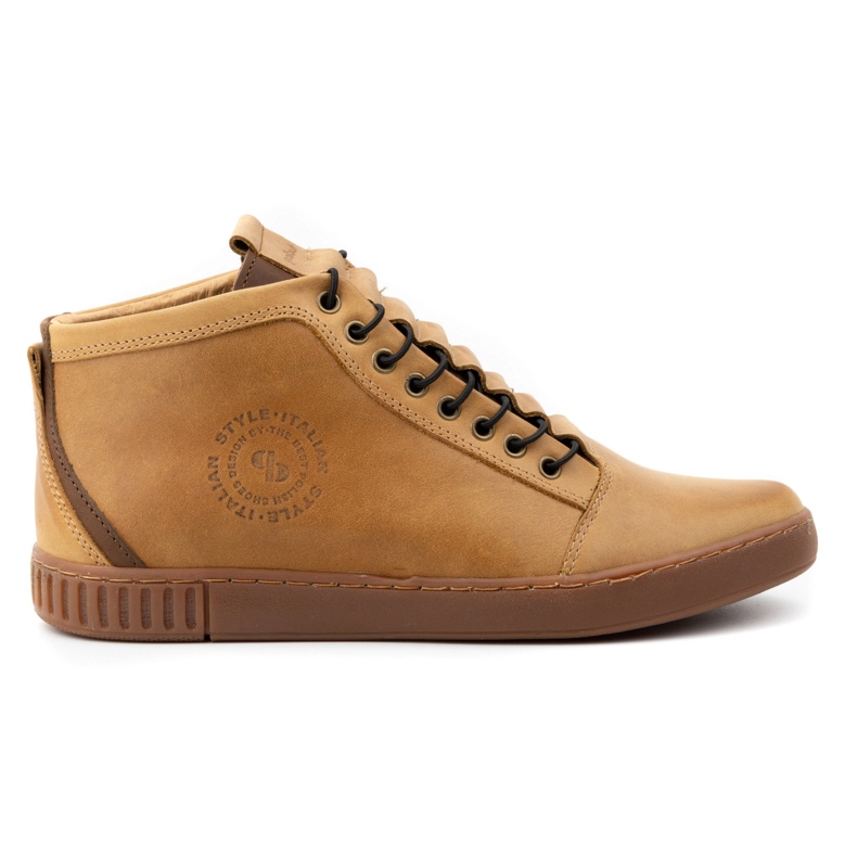 Polbut Miesten eristetyt nahkaiset nilkkurit 2122 ruskea