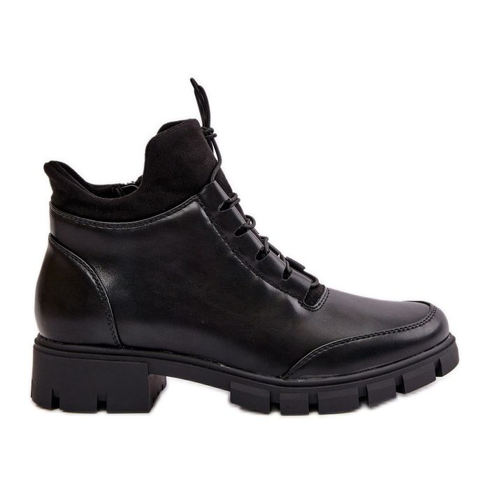 Matalat naisten eristävät saappaat Eco-nahasta, musta Erisabelle