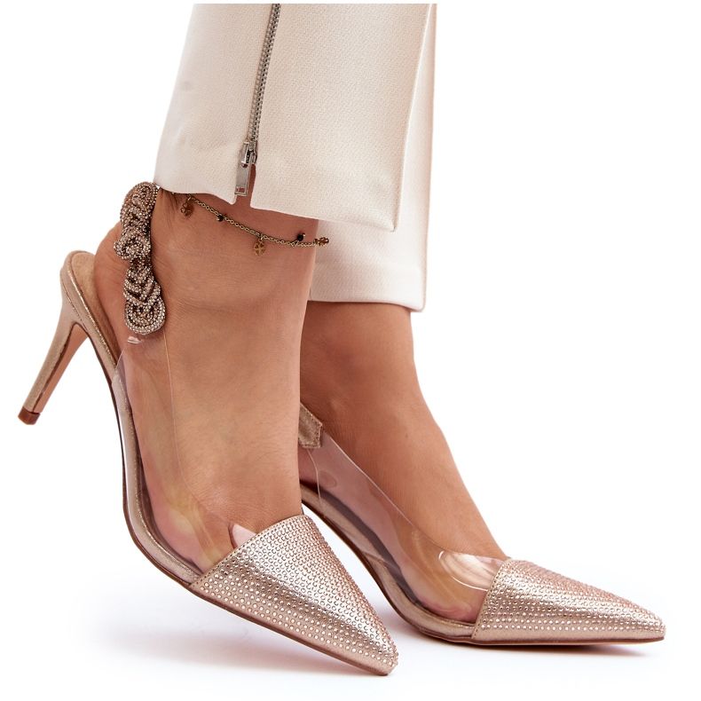 S. BARSKI Korkokengät koristeella MR1966-11 Champagne kultainen