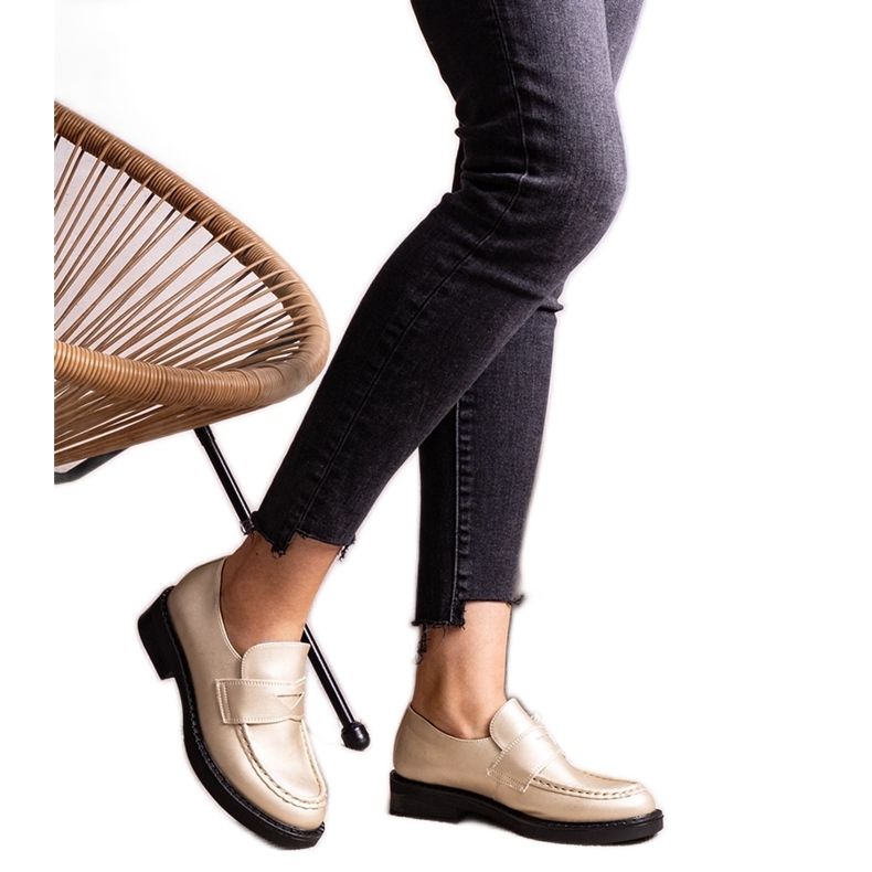 Kultaiset tyylikkäät Élodie-loaferit kultainen