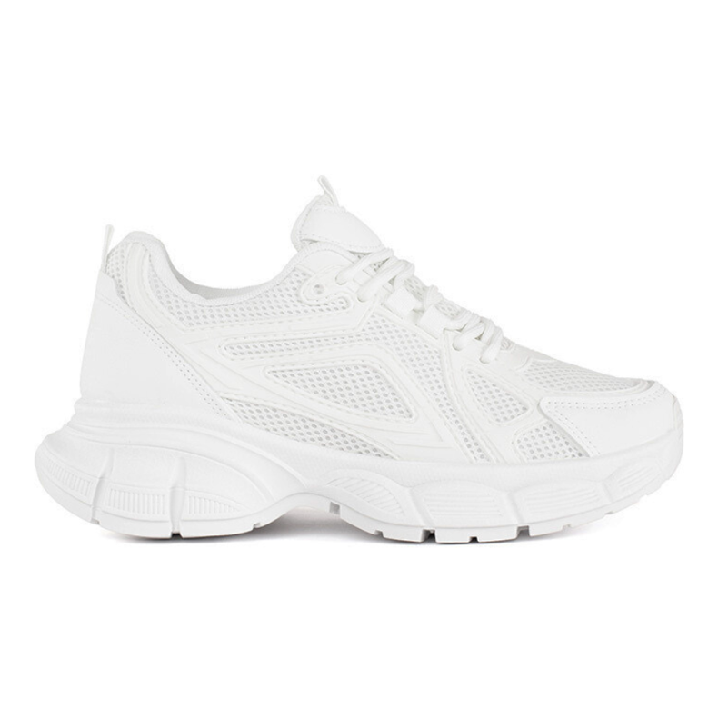 Valkoiset lenkkarit paksulla pohjalla valkoinen