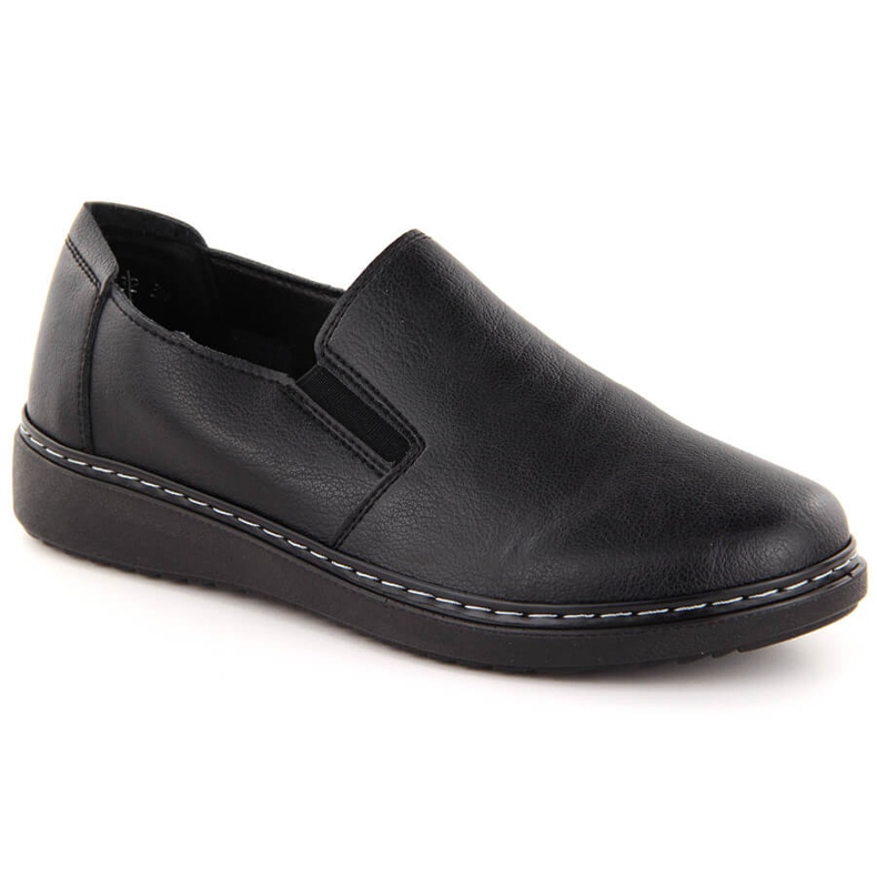 Naisten mukavat slip-on kengät, musta Unisoft 5932