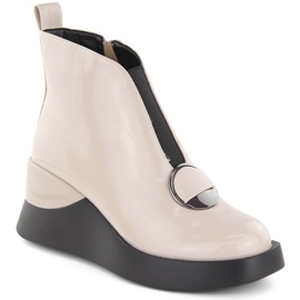 Naisten patentoidut kiilakengät D&amp;A S.Barski Premium Collection MR880-136 beige