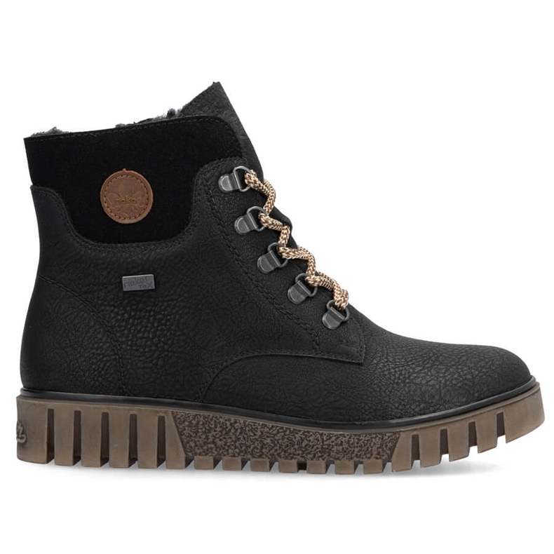 Naisten vedenpitävät mustat saappaat Rieker Y3433-00