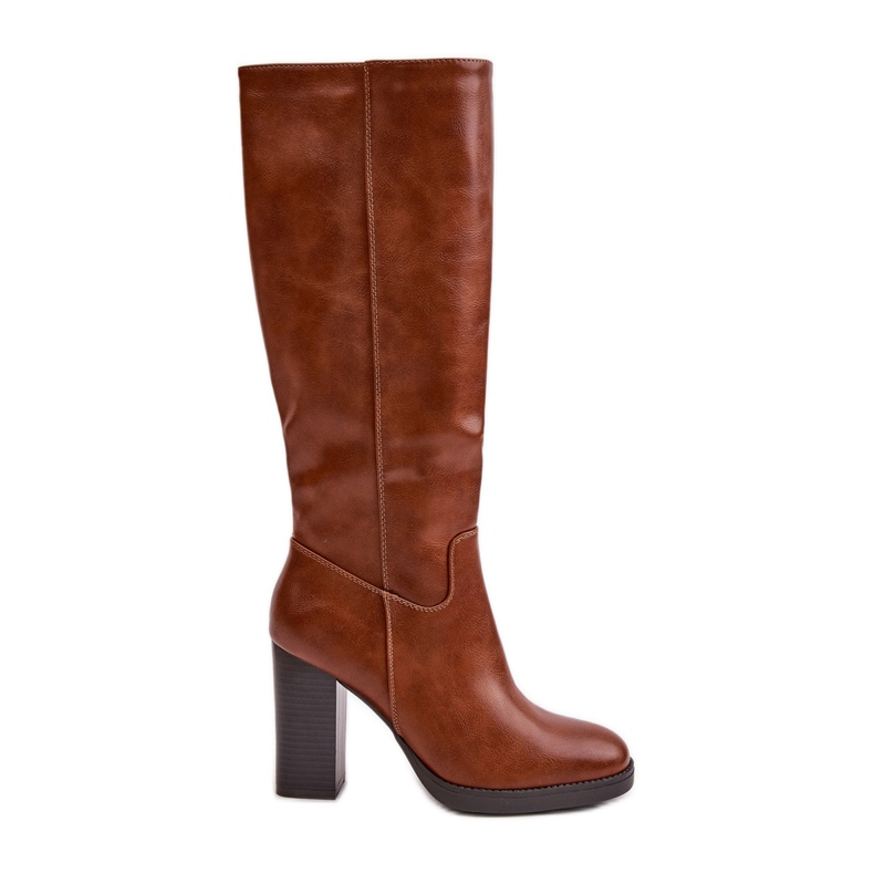 Camel Riamaya Eco-nahkaiset korkokengät ruskea