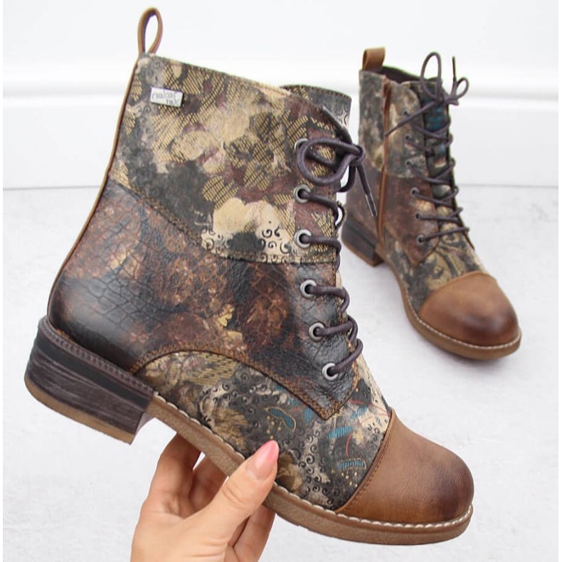 Rieker W RKR722 eristetyt saappaat ruskea