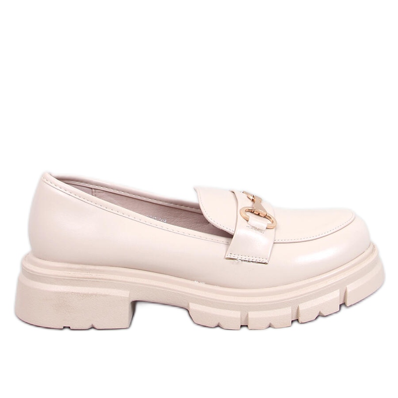 Kyress Beige korkeapohjaiset mokasiinit