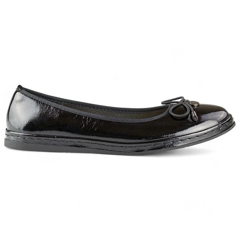 Naisten mustat balettipaketit, joissa nahkainen pohjallinen, mukavat naisten kengät