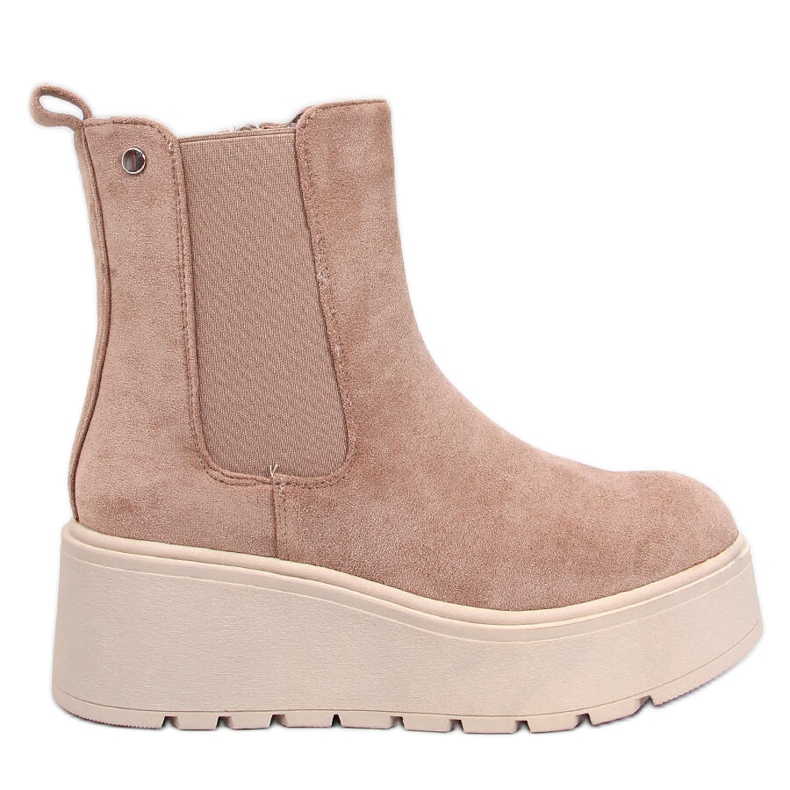 Ronda Khaki alustan Chelsea saappaat beige