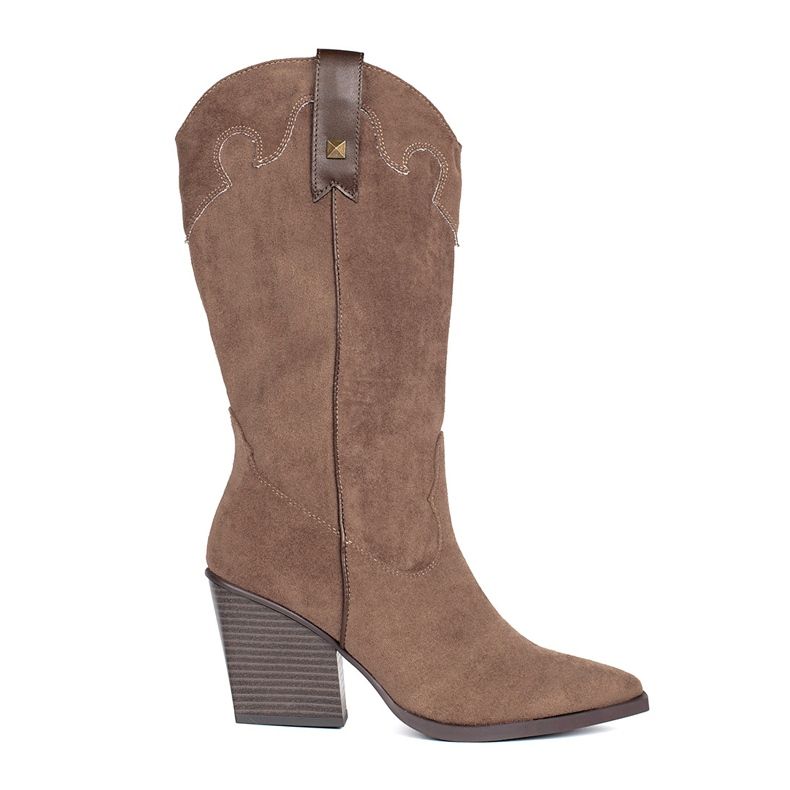 Seastar Naisten ruskeat mokkanahkaiset cowboysaappaat