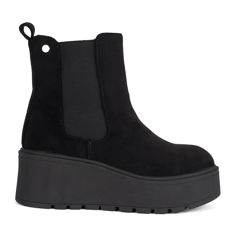 Mustat mokkanahkaiset Chelsea-saappaat