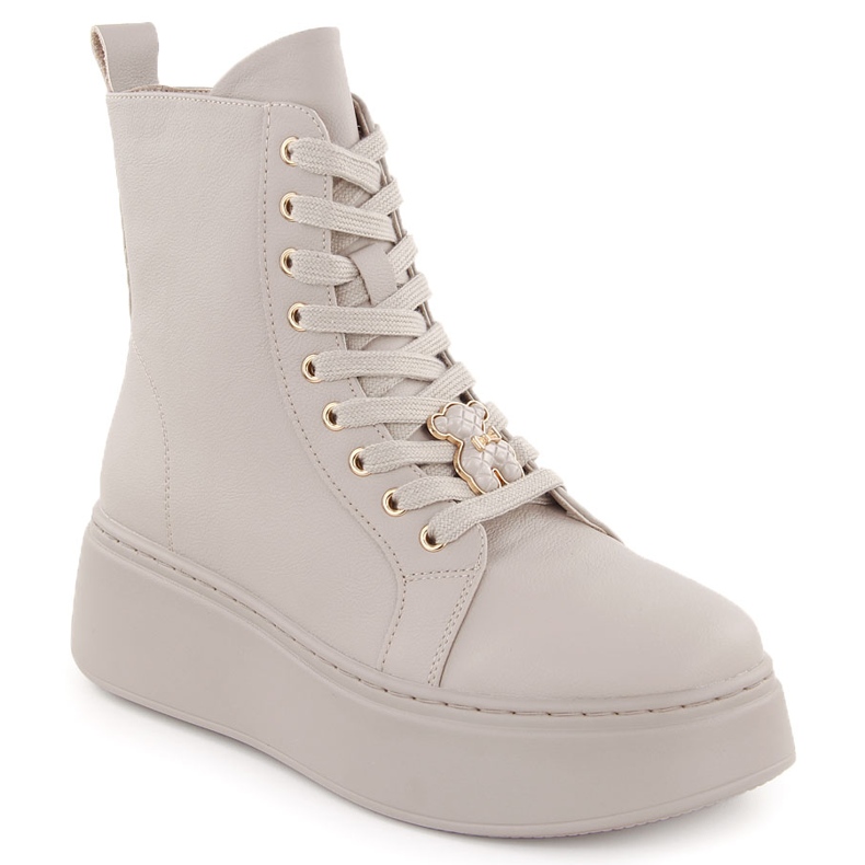 Beiget nahkasaappaat alustalla Vinceza 66701 -nallekarhulla