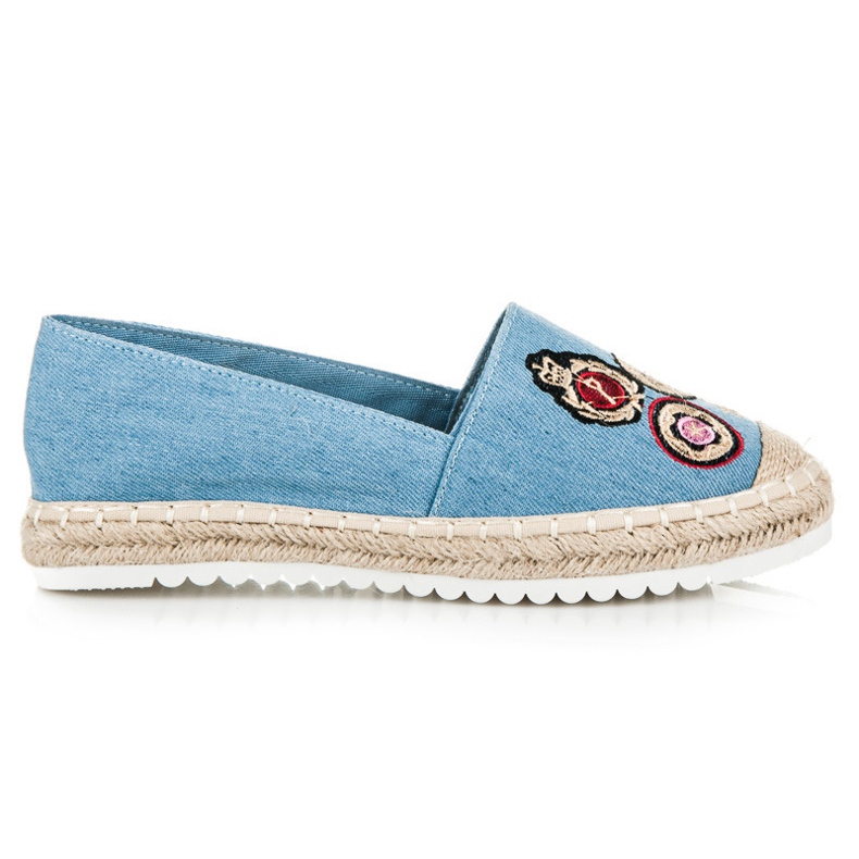 Jolyvia Denim espadrillit laastareilla sininen