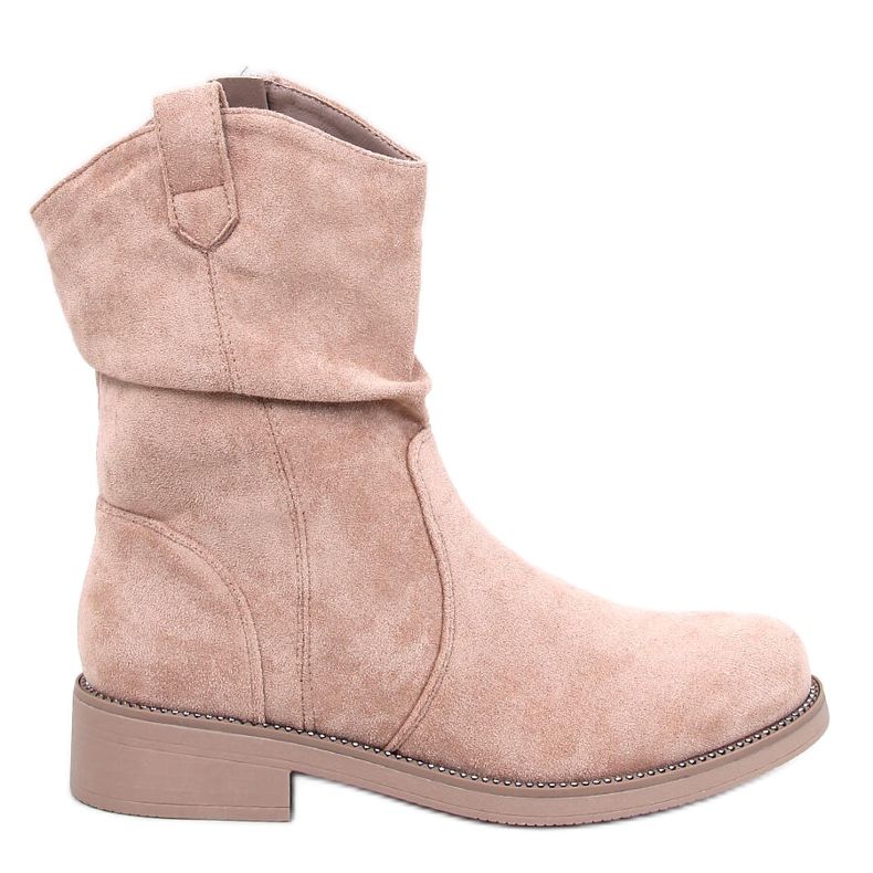 Vashtis Khaki mokkanahkaiset tasaiset nilkkurit beige