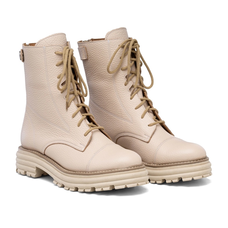 Naisten beige nahkalaukku Butdam WOR1