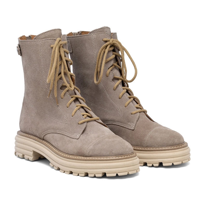 Naisten beige mokkanahkalaukku Butdam WOR1