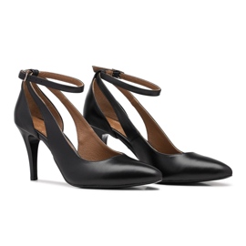 BUTDAM Livia tanssi korkokengät mustalla hihnalla nilkan ympärillä