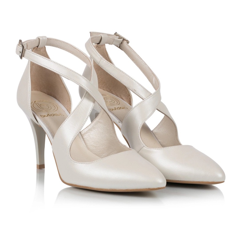 BUTDAM Xenan teräväkärkiset tanssikorkokengät hihnalla beige