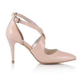 BUTDAM Xena nude puuder pinkit tanssikorkokengät olkaimet vaaleanpunainen