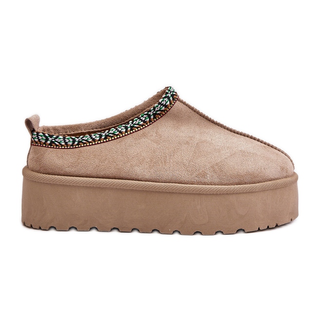 Naisten tossut, joissa on kirjonta, beige Neroma