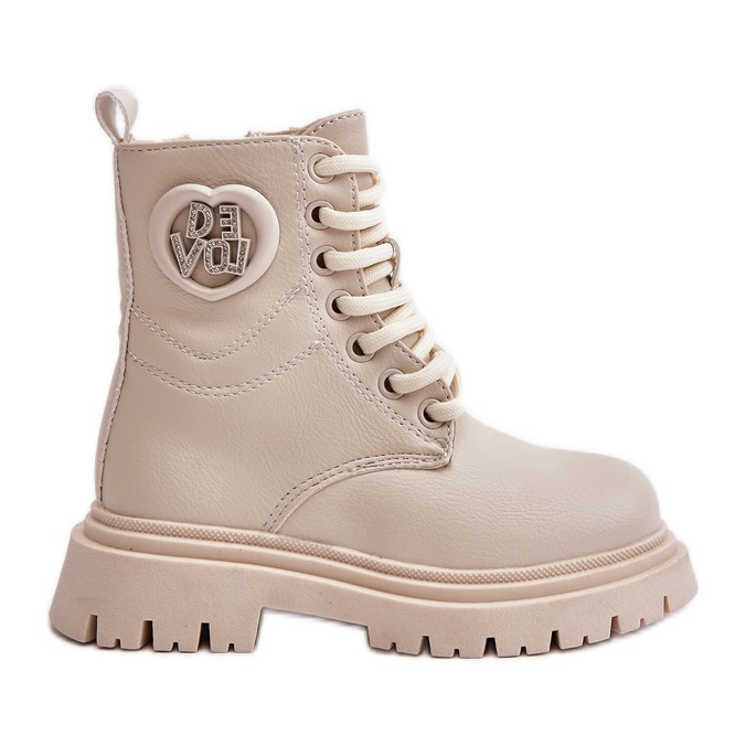 Beiget Evaliraea tyttöjen saappaat turkisvuorella ja vetoketjulla