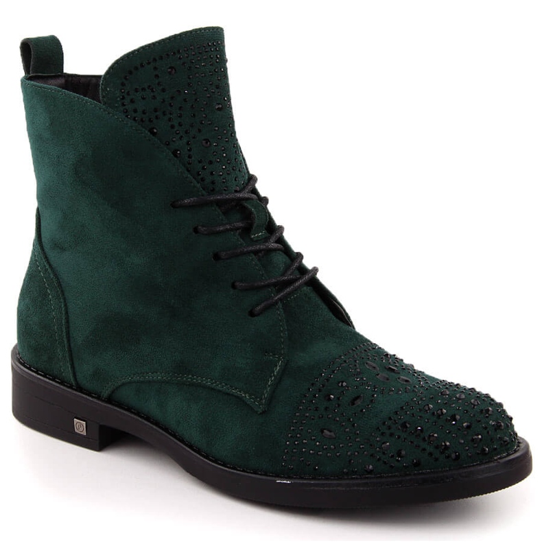 Naisten nilkkurit zirkoneilla, vihreä Potocki SZ12178