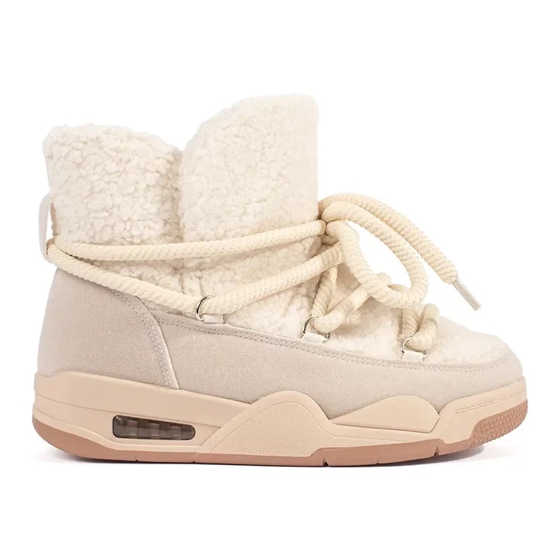 Seastar Beiget naisten lumikengät paksulla pohjalla