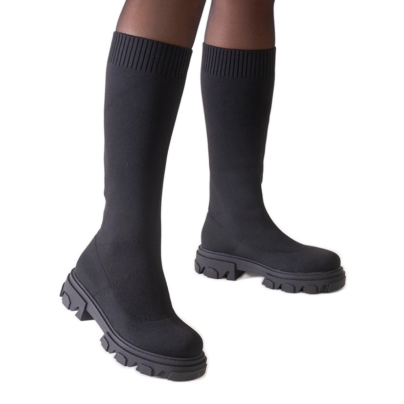 Nazira musta kangas alustasaappaat