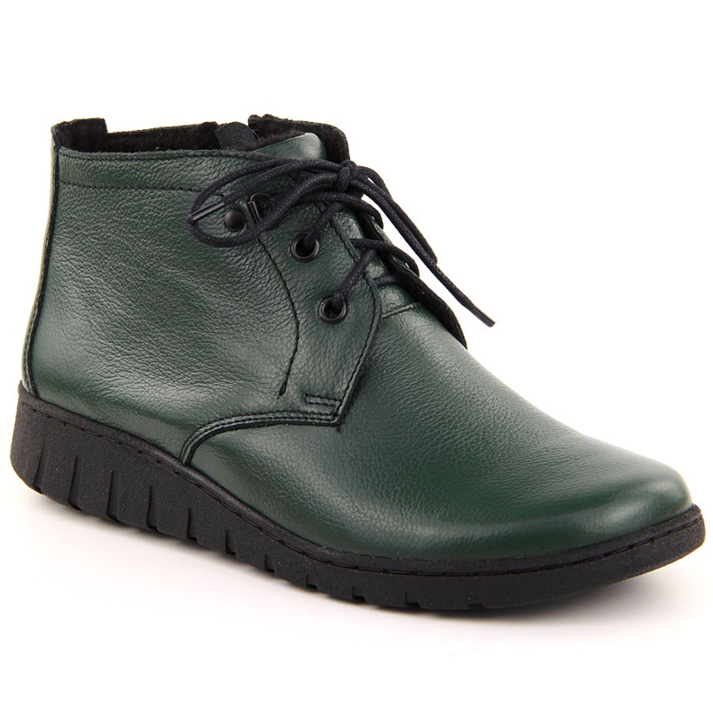 Naisten nahkaeristetyt nilkkurit, vihreä Helios 501