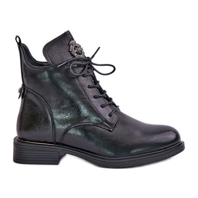 Eristetyt tasakorkoiset nilkkurit koristeella, Black Leonise musta