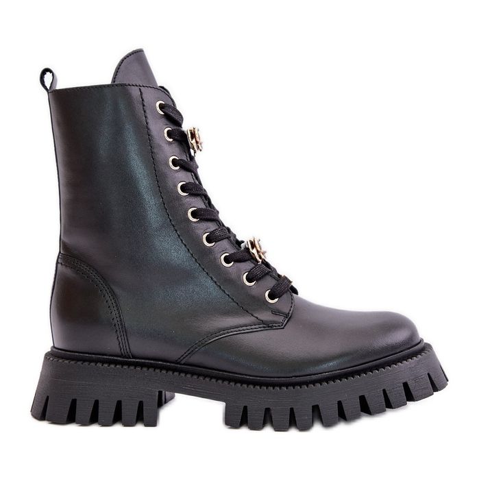 Leather Worker -nilkkurit vetoketjuilla CheBello 4553 Musta