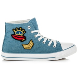 Korkeat tennarit sininen